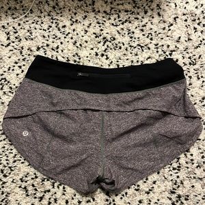 Gray lululemon speed up shorts! Barely worn